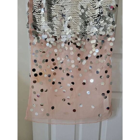ZARA Sequin Knit Pink and Silver Dress S NWT - Picture 5 of 9